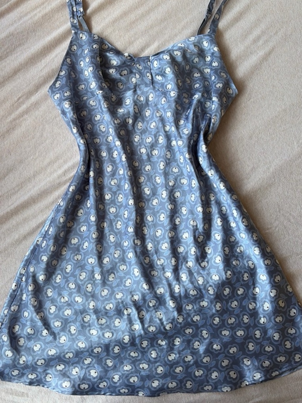 Victoria's Secret Blue Floral Slip Mini Dress